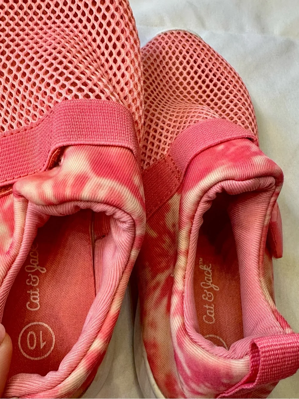 Two pairs of Kids Slip-On Mesh water shoes in Blue and Coral